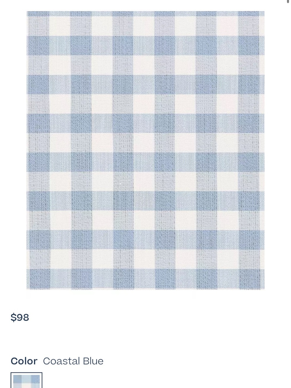 Coastal Blue Gingham Throw Blanket